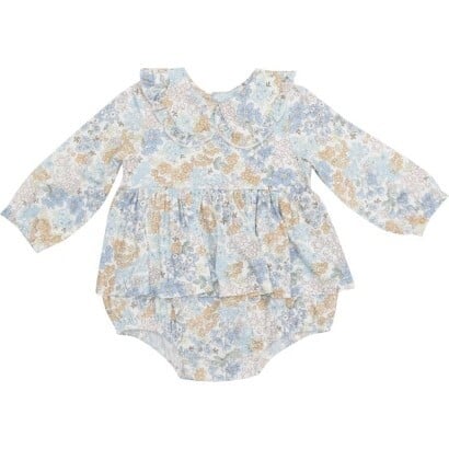 Angel Dear - Ruffled Peter Pan Collar Bubble w/ Skirt - Edith's Floral