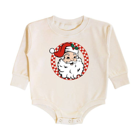 Sweet Wink - Long Sleeve Romper - Retro Santa