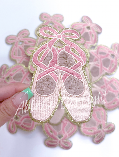 ABLN Boutique - Iron on Patch - 3" Ballet Pointe Shoes