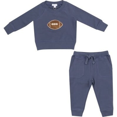 Angel Dear - Raglan Sweatshirt & Jogger Set - Footballs + French Terry