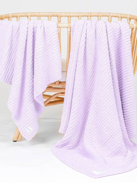 Lou Lou and Company - Chenille Blanket - Lilac