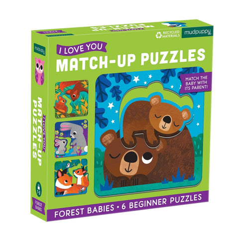 Mudpuppy - I Love You Match-Up Puzzle - Forest Babies