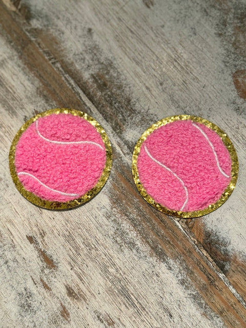 Happy Barb - Patch - Pink Chenille Tennis Ball