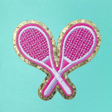 Happy Barb - Patch - Pink Tennis Racket