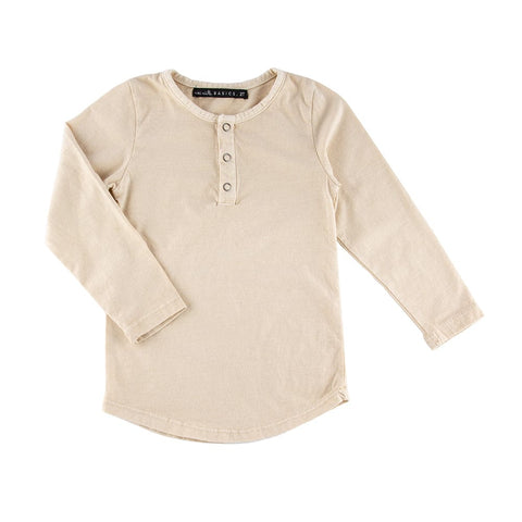 Miki Miette - Buzz Henley Long Sleeve - Oatmeal