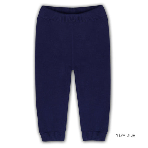 Viverano - Pocket Sweater Knit Legging Pants - Navy Blue