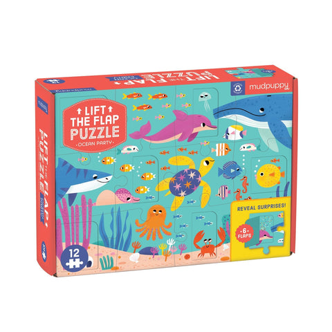 Mudpuppy - Lift-the-Flap Puzzle - Ocean Party