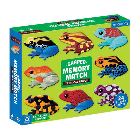 Mudpuppy - Shaped Memory Match - Tropical Frogs