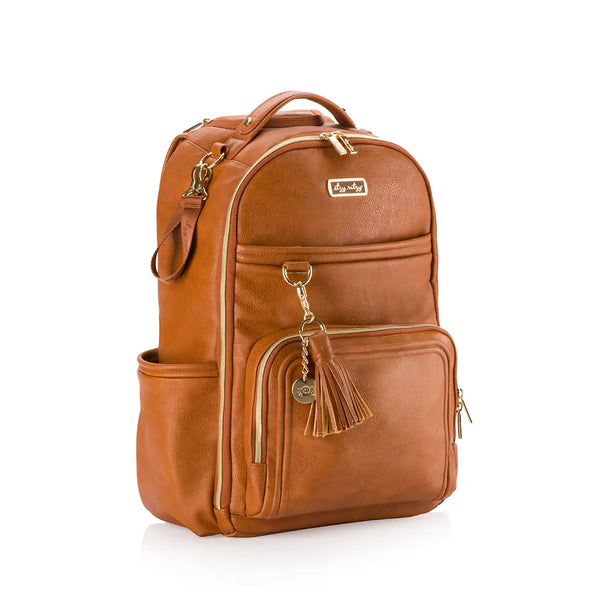Logoed Leather TRIO Backpack with Removable Mini Shoulder Bag